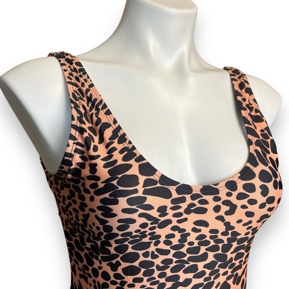 Boohoo Leopard Print One-Piece Swimsuit 6 New Animal - Picture 2 of 10